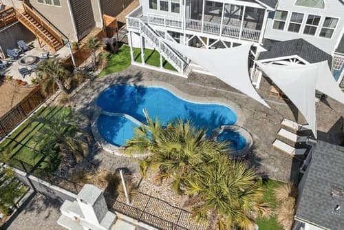Concrete pool deck in Visalia, CA
